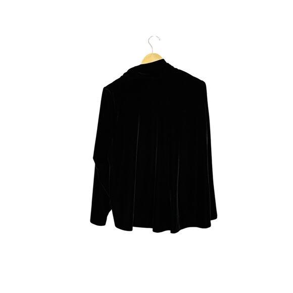 Vintage Alex Evenings Black Velvet Medium Swing Jacket Cocktail Whimsigoth - Picture 4 of 4